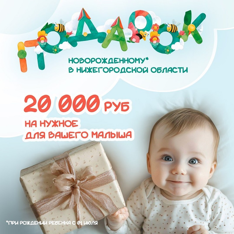 Подарок каждому новорожденному от Нижегородской области