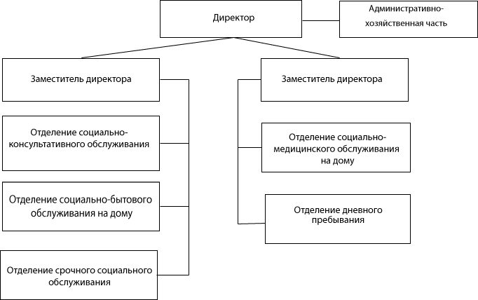 Структура ГБУ «Центр социального обслуживания граждан пожилого возраста и инвалидов города Бор»